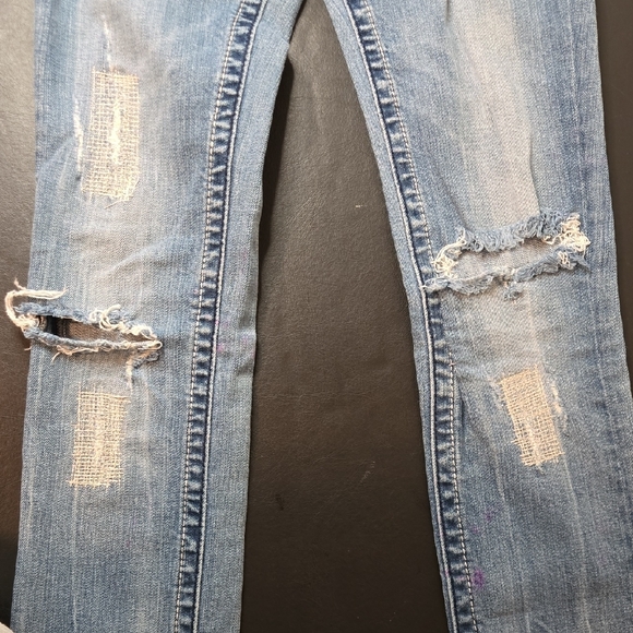 Miss Me Light Blue Skinny Jeans with Embellished Pockets - Picture 9 of 16